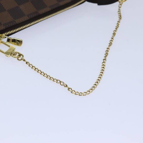 LOUIS VUITTON Damier Ebene Mini Pochette Accessoires Pouch N58009 LV Auth ac3267 - Picture 7 of 16